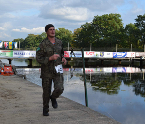 chor. sztab. SG Paweł Ryś podczas biegu 
