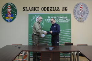 podpisanie porozumienia pomiędzy Komendantem ŚlOSG i Komendantem Wojewodzkim Policji z Opola 