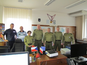 Komendant Główny SG z  wizytą we Wspólnej Placówce w Chotebuzie 