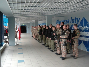 uroczysty apel w PSG w Katowicach-Pyrzowicach 