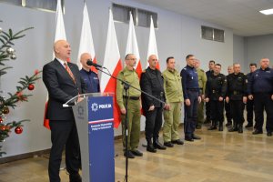 spotkanie Ministra Spraw Wewnętrznych i Administracji Joachima Brudzińskiego z podległymi służbami 