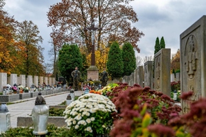 Widok cmentarza przy ul. Sienkiewicza w Katowicach Widok cmentarza przy ul. Sienkiewicza w Katowicach