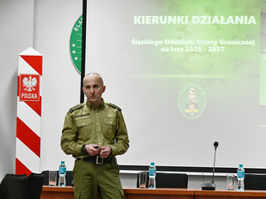 Odprawa kadry kierowniczej pionów cudzoziemskiego i operacyjno-śledczego Śląskiego Oddziału Straży Granicznej Odprawa kadry kierowniczej pionów cudzoziemskiego i operacyjno-śledczego Śląskiego Oddziału Straży Granicznej