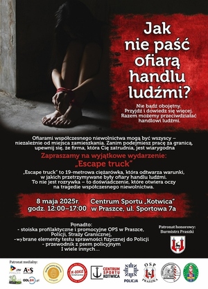 Plakat akcji edukacyjnej "Escape truck" Plakat akcji edukacyjnej &quot;Escape truck&quot;
