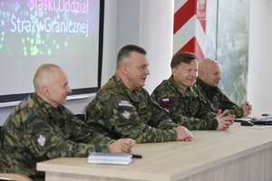  Odprawa kadry kierowniczej Śląskiego Oddziału SG z udziałem Komendanta Głównego SG, gen. dyw. SG Roberta Bagana