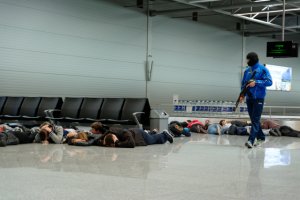 ćwiczenia na lotnisku w Katowicach - Pyrzowicach 